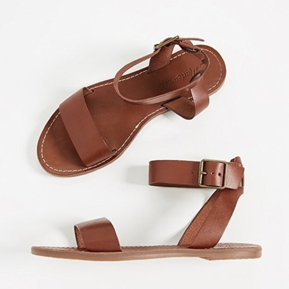 Madewell Boardwalk Leather Ankle Strap Sandals - Picture 1 of 5